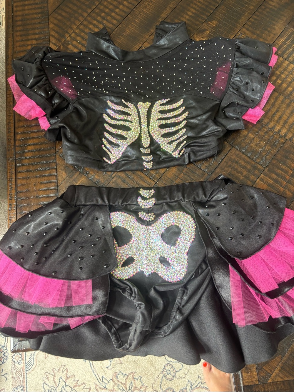 AWARD WINNING Black & Hot Pink custom Skeleton Costume